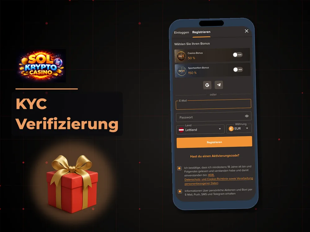 Sol Casino - KYC Verifizierung
