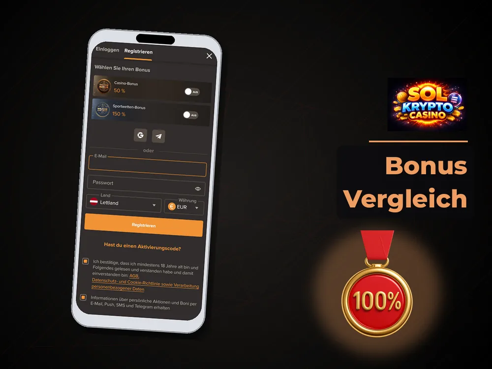 Sol Casino - Bonus Vergleich