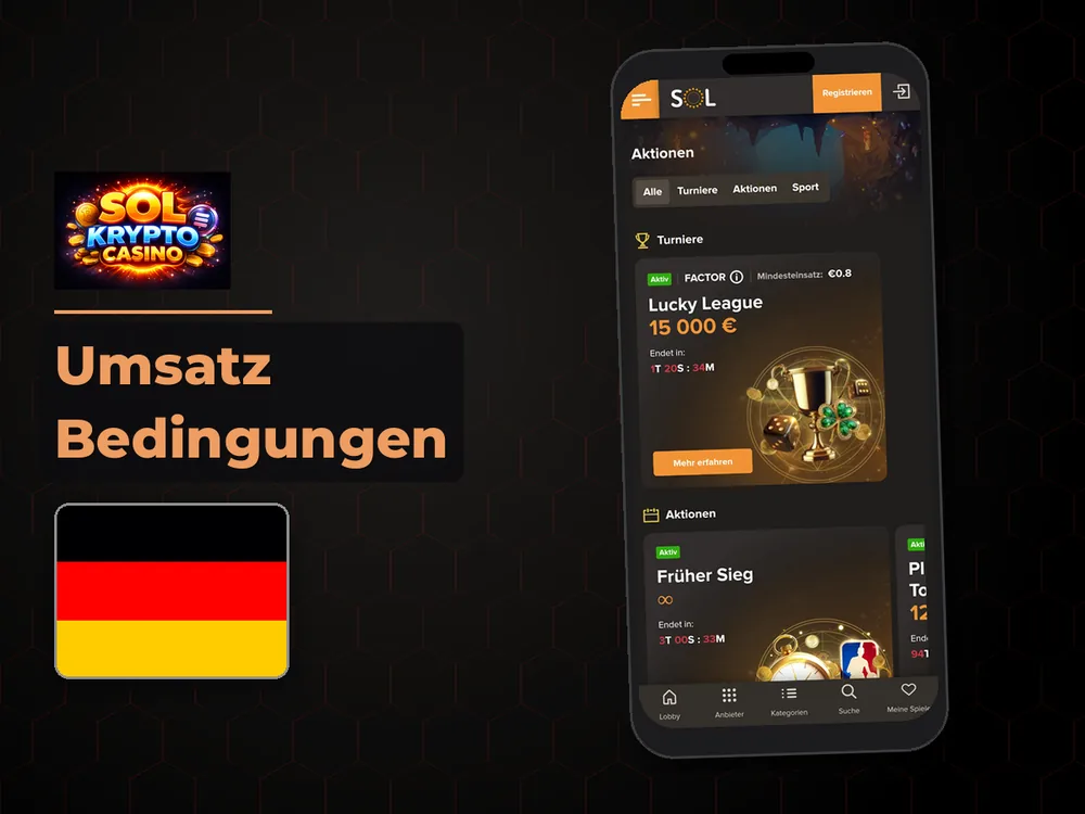 Sol Casino - Umsatz Bedingungen
