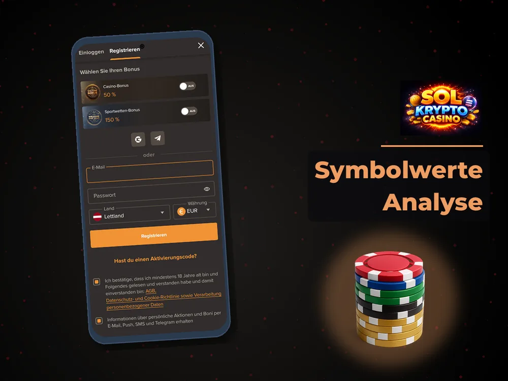 Sol Casino - Symbolwerte Analyse