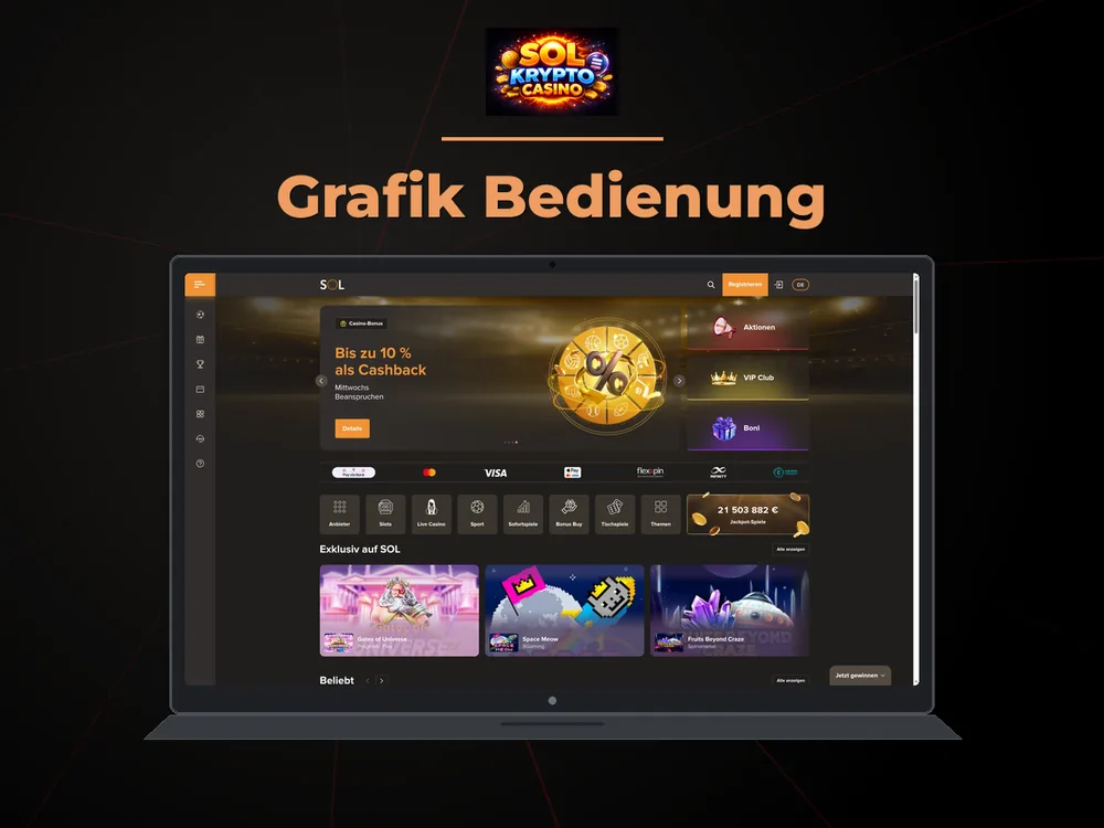 Sol Casino - Grafik Bedienung