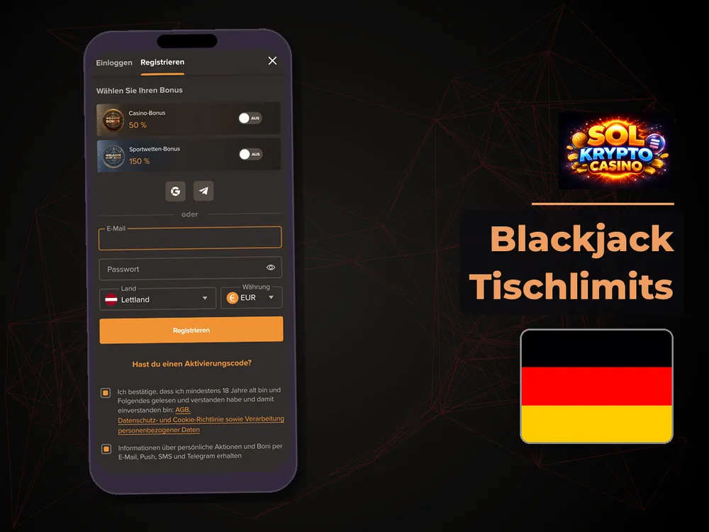 Sol Casino - Blackjack Tischlimits