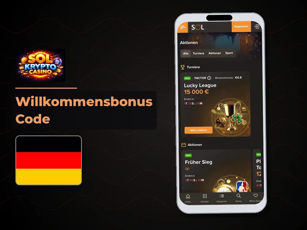 Sol Casino - Willkommensbonus Code
