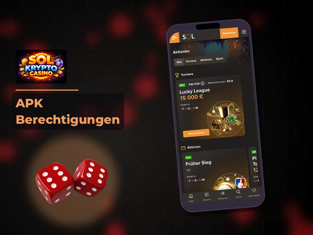 Sol Casino - APK Berechtigungen