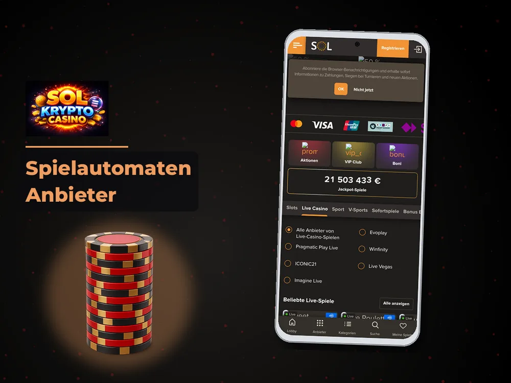 Sol Casino - Spielautomaten Anbieter