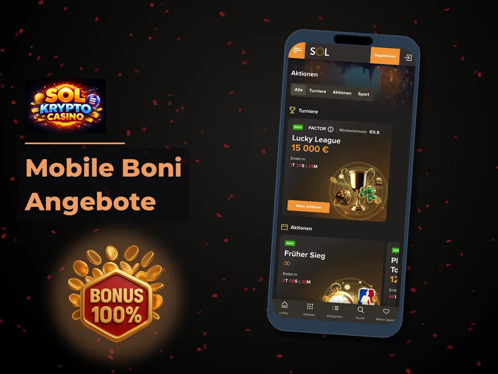 Sol Casino - Mobile Boni Angebote
