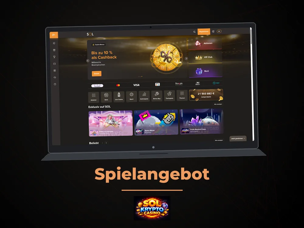 Sol Casino - Spielangebot