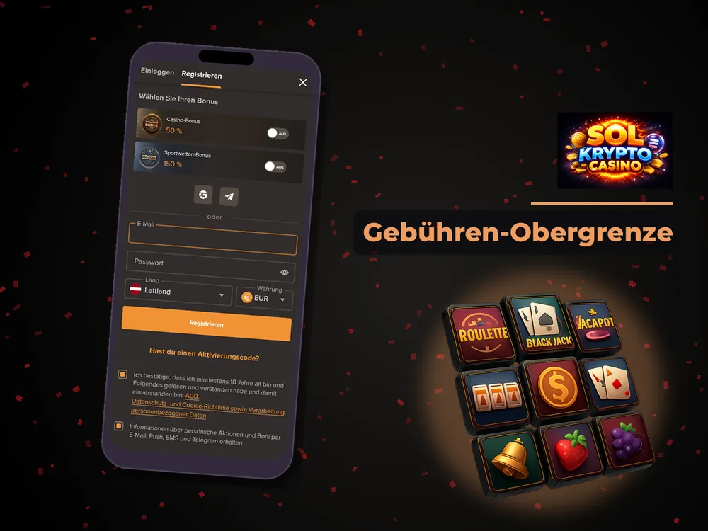 Sol Casino - Gebühren-Obergrenze