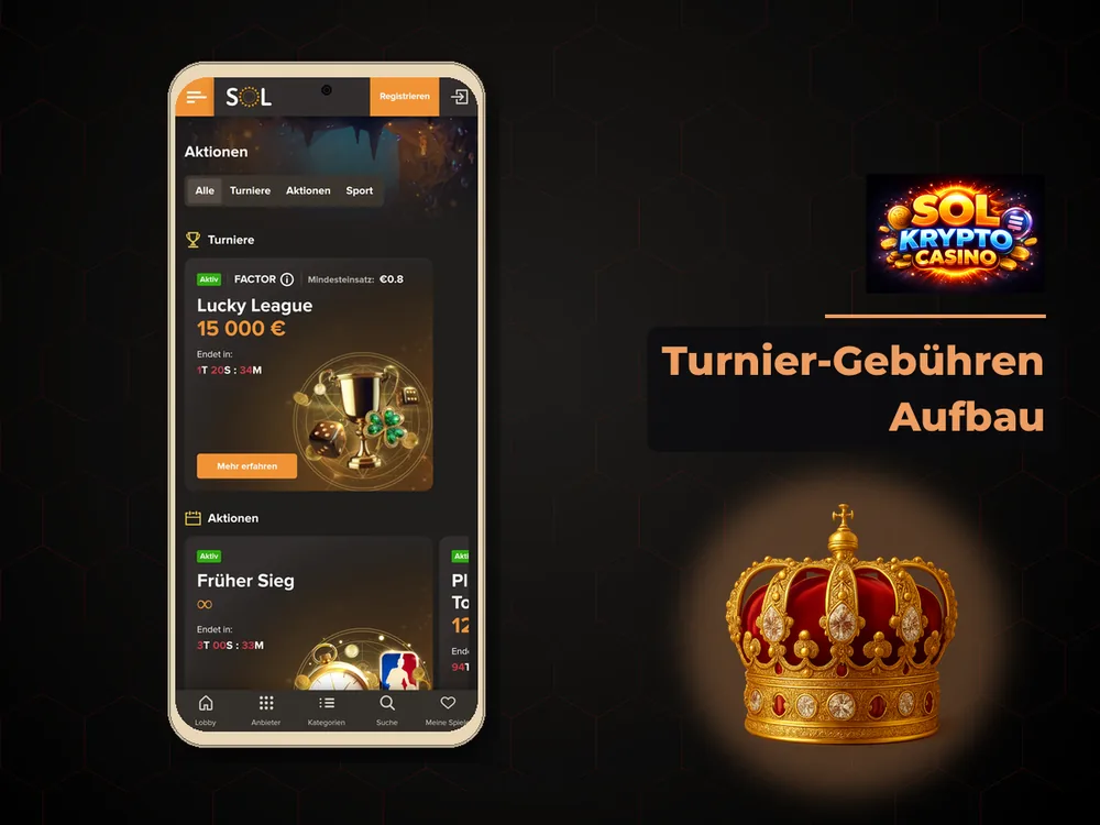 Sol Casino - Turnier-Gebühren Aufbau