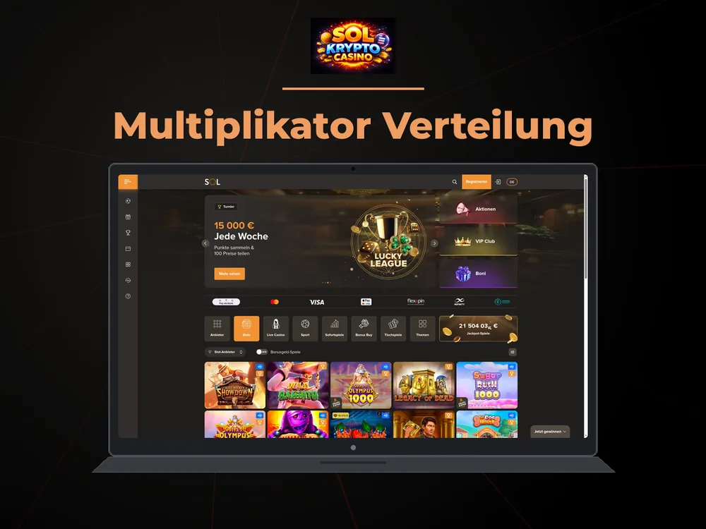 Sol Casino - Multiplikator Verteilung