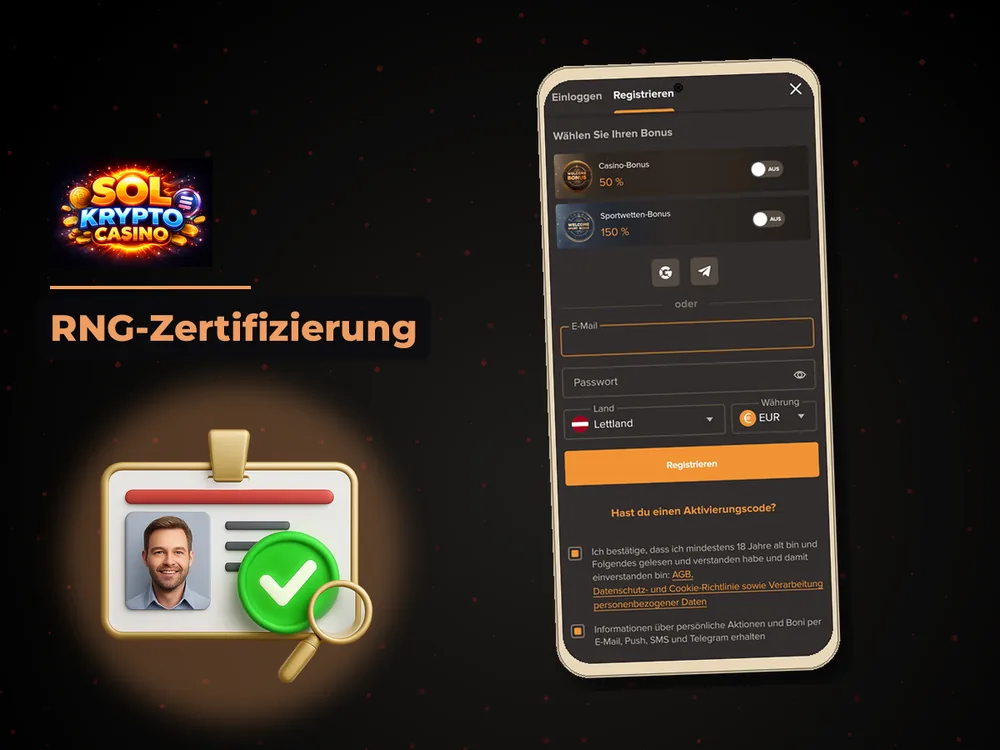 Sol Casino - RNG-Zertifizierung