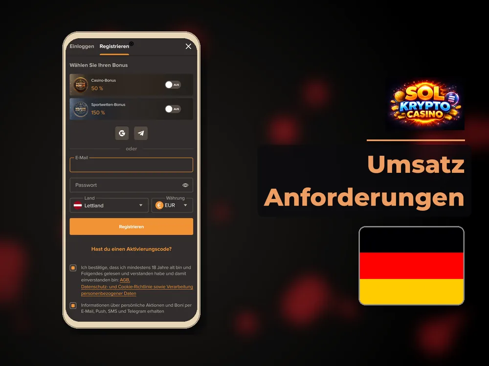 Sol Casino - Umsatz Anforderungen