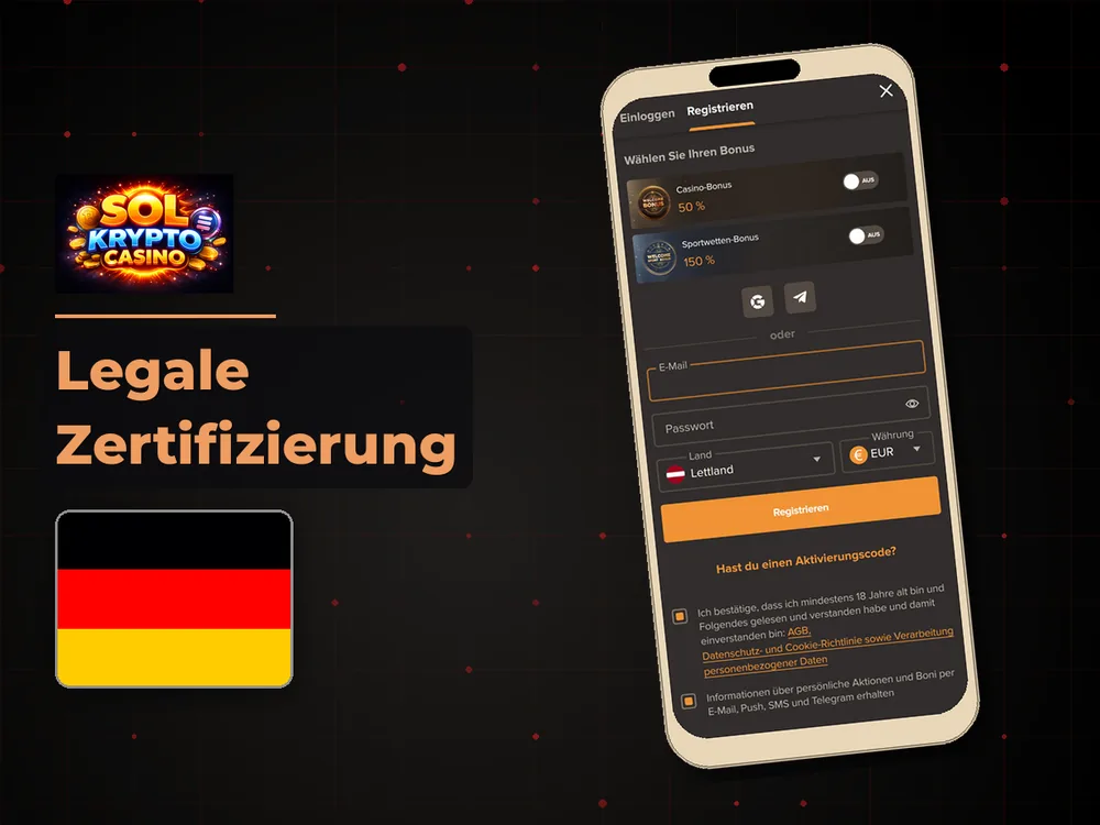 Sol Casino - Legale Zertifizierung