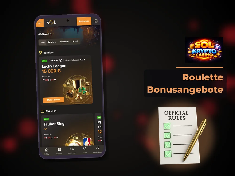 Sol Casino - Roulette Bonusangebote