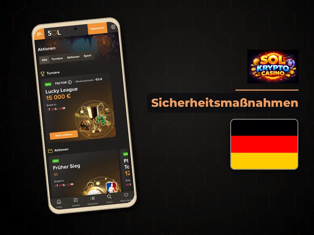 Sol Casino - Sicherheitsmaßnahmen