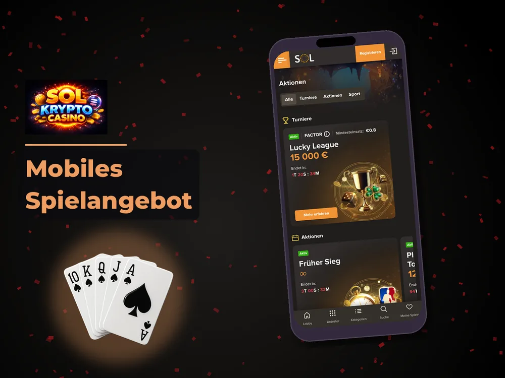 Sol Casino - Mobiles Spielangebot