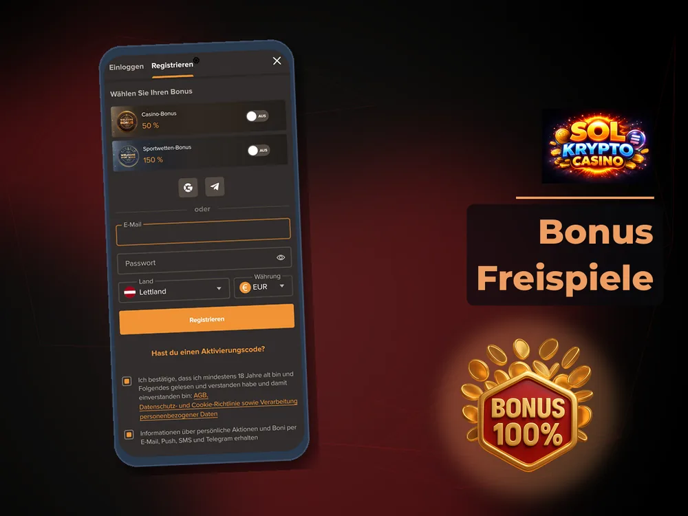 Sol Casino - Bonus Freispiele