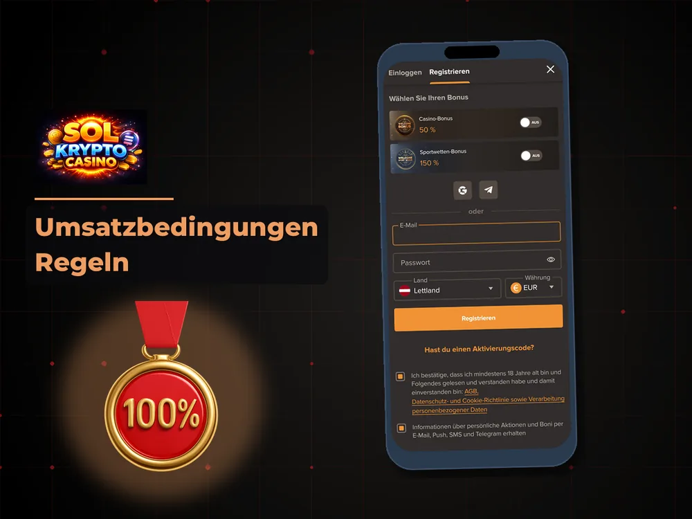 Sol Casino - Umsatzbedingungen Regeln
