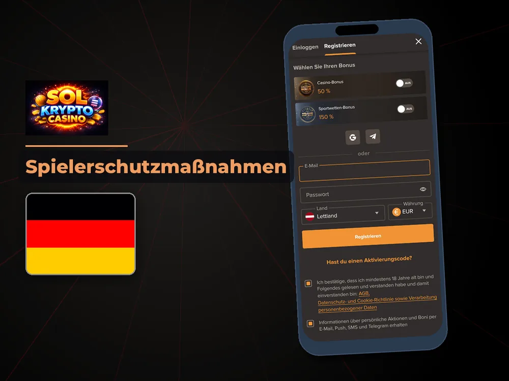 Sol Casino - Spielerschutzmaßnahmen