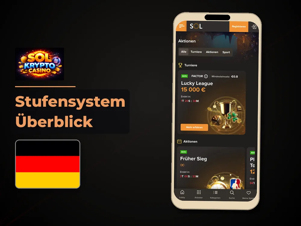 Sol Casino - Stufensystem Überblick