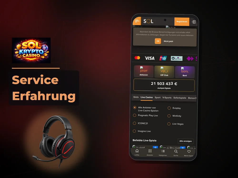 Sol Casino - Service Erfahrung