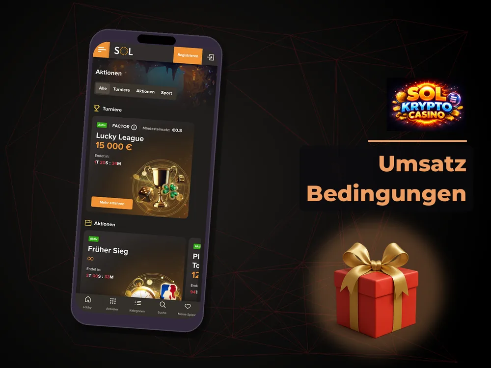 Sol Casino - Umsatz Bedingungen