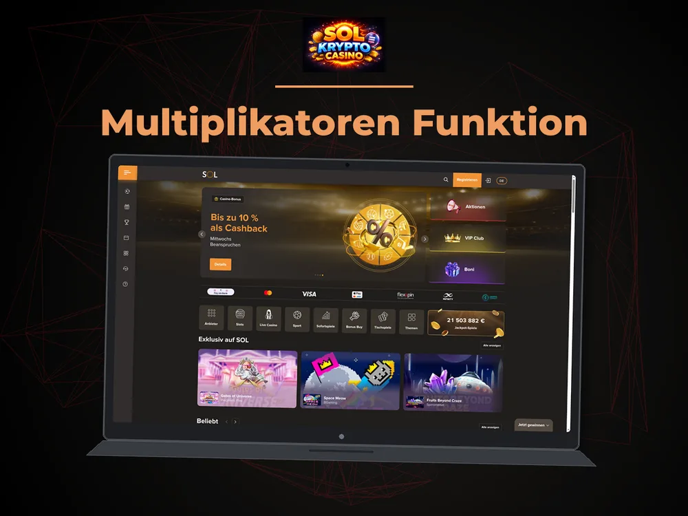 Sol Casino - Multiplikatoren Funktion