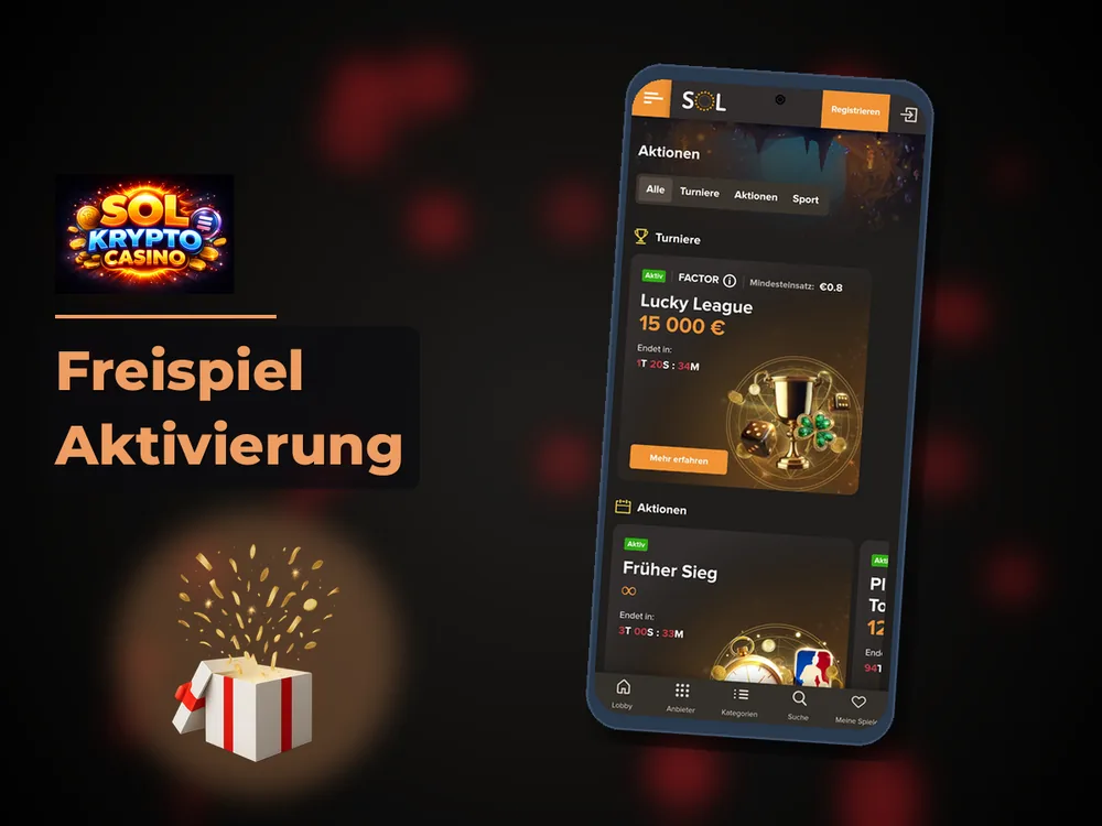 Sol Casino - Freispiel Aktivierung