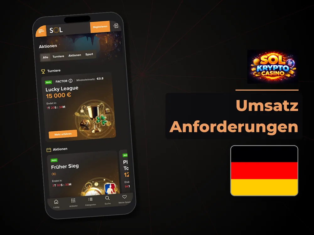 Sol Casino - Umsatz Anforderungen
