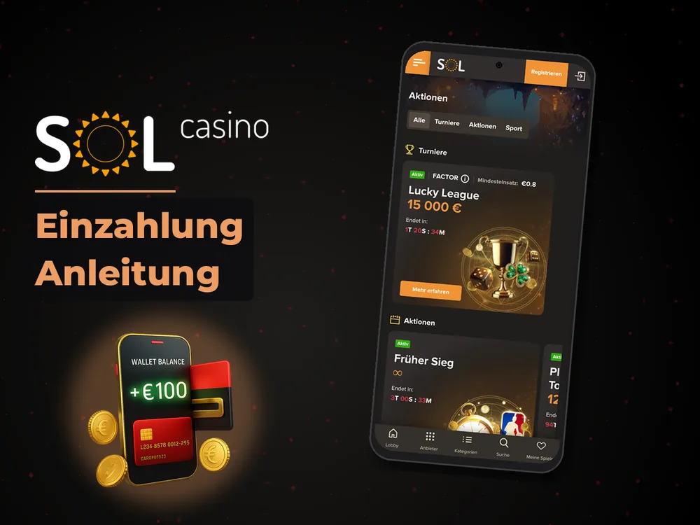 Sol Casino - Einzahlung Anleitung