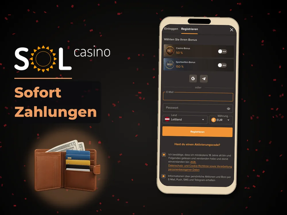 Sol Casino - Sofort Zahlungen