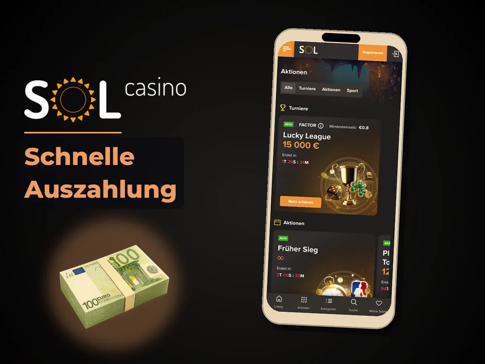 Sol Casino - Schnelle Auszahlung