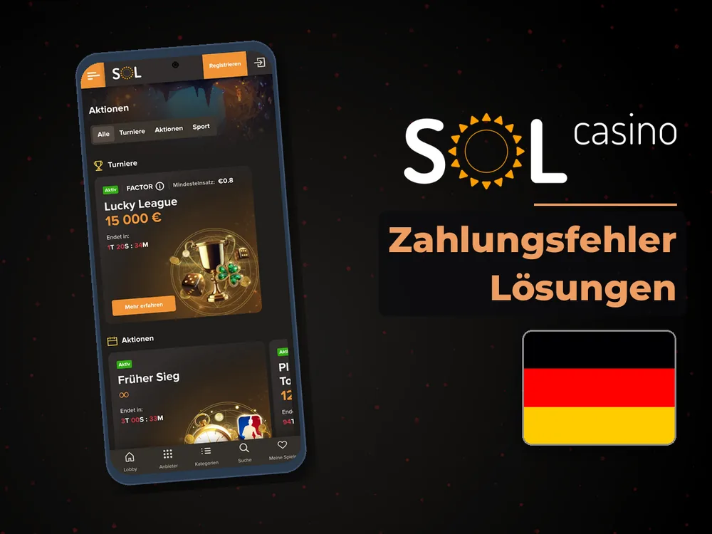 Sol Casino - Zahlungsfehler Lösungen