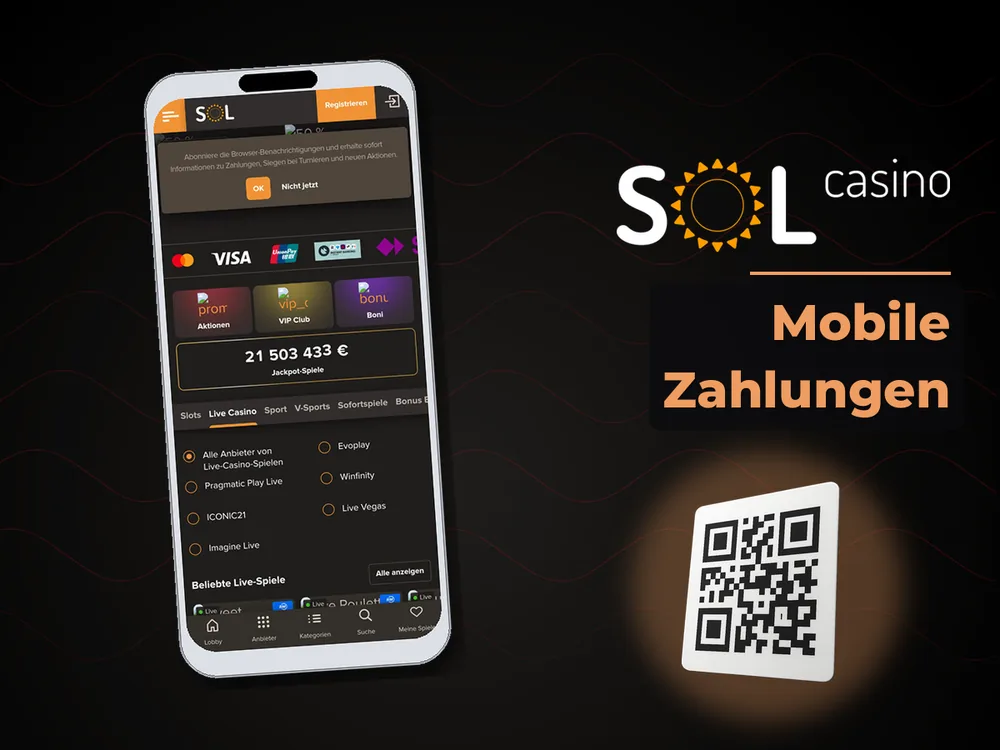 Sol Casino - Mobile Zahlungen