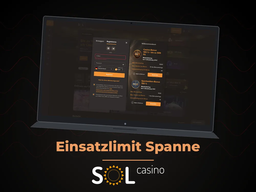 Sol Casino - Einsatzlimit Spanne