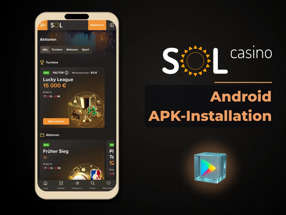Sol Casino - Android APK-Installation