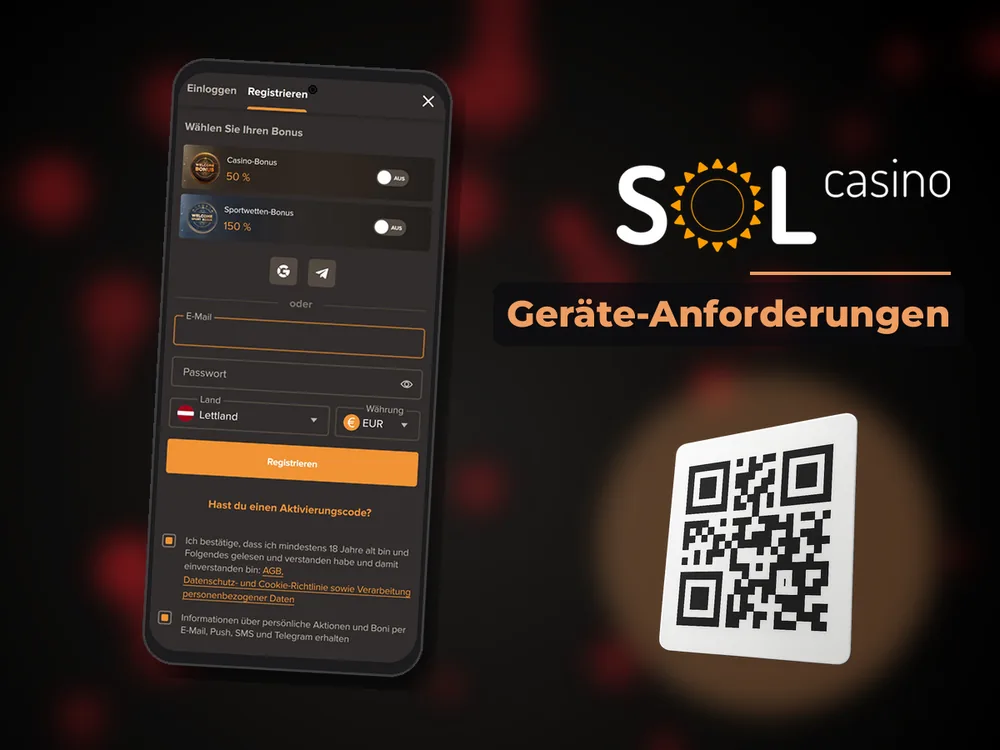 Sol Casino - Geräte-Anforderungen