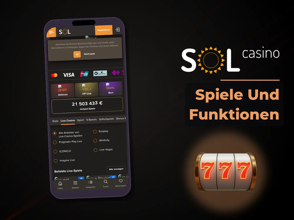Sol Casino - Spiele Und Funktionen