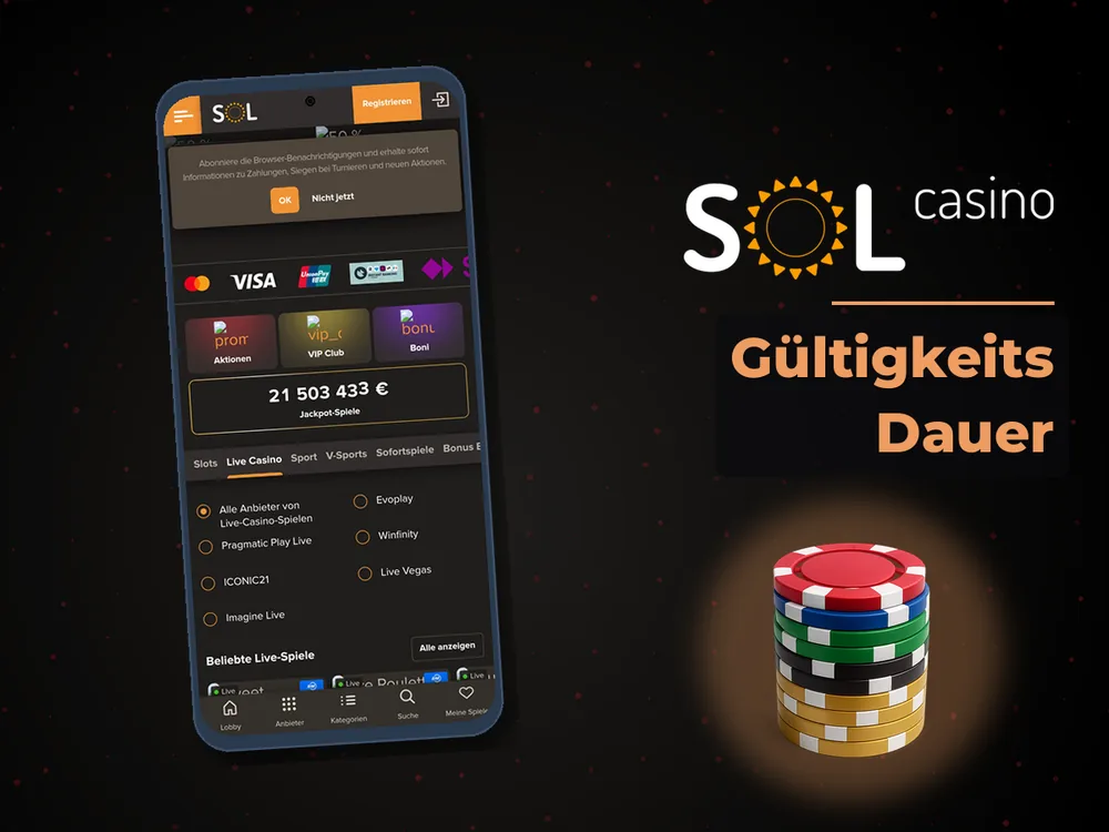 Sol Casino - Gültigkeits Dauer