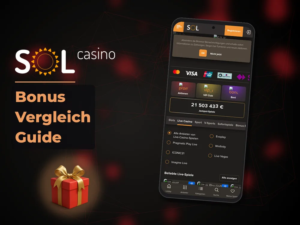 Sol Casino - Bonus Vergleich Guide