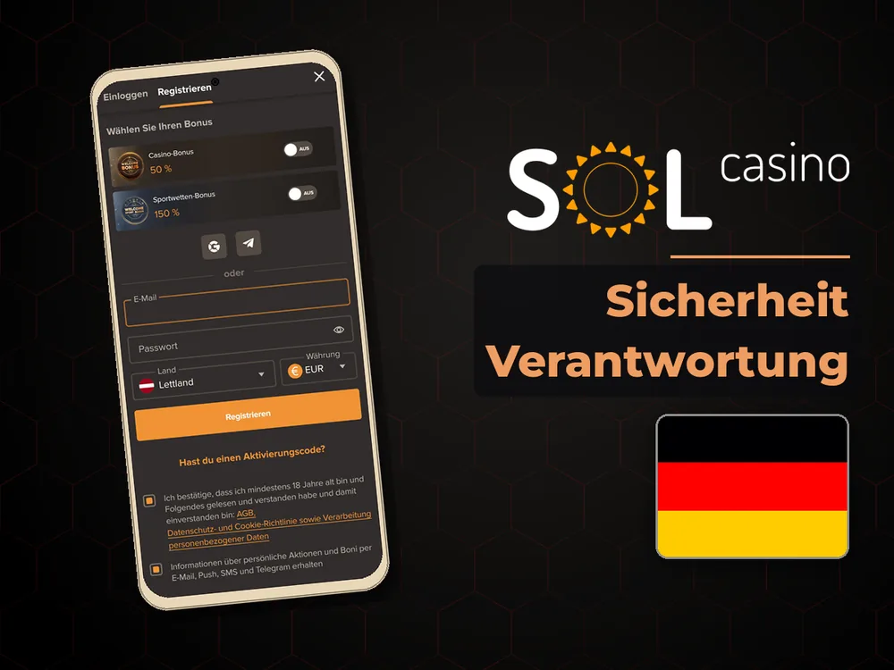 Sol Casino - Sicherheit Verantwortung