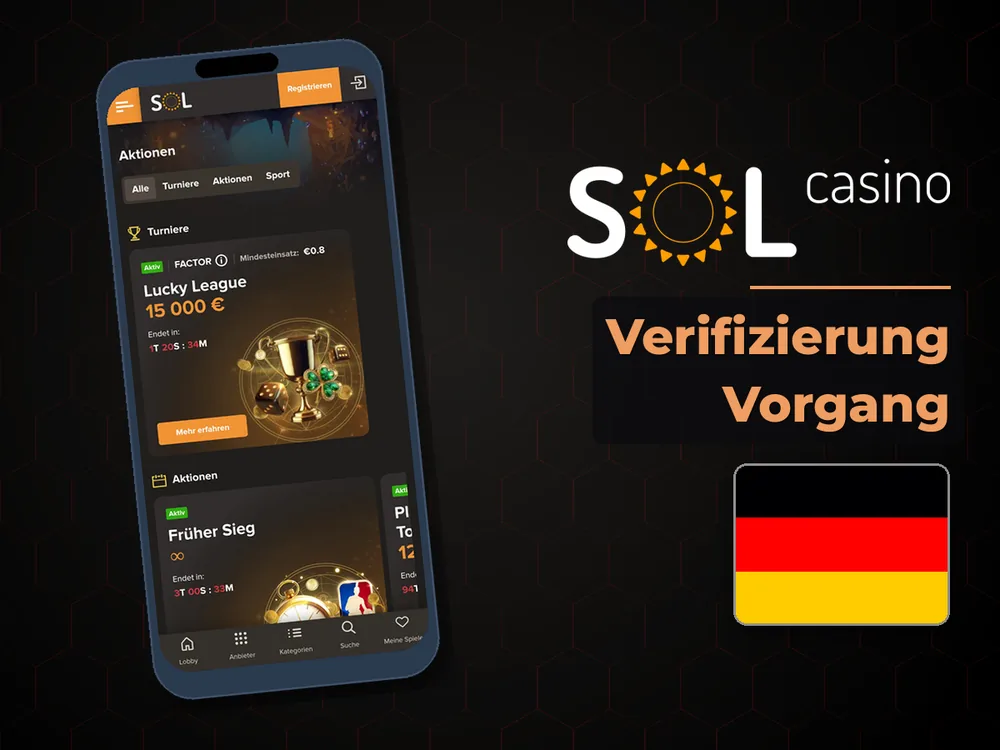 Sol Casino - Verifizierung Vorgang