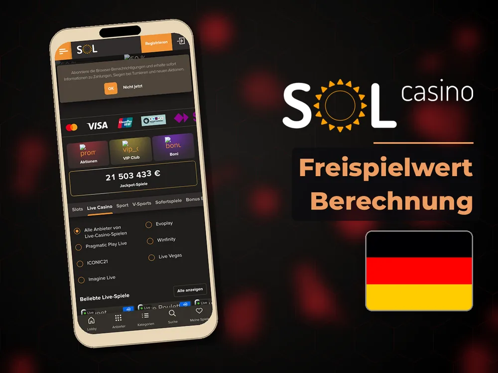 Sol Casino - Freispielwert Berechnung