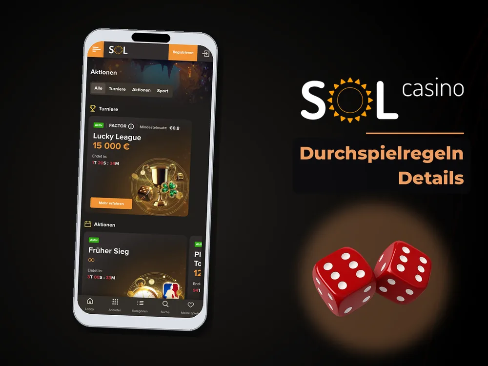 Sol Casino - Durchspielregeln Details