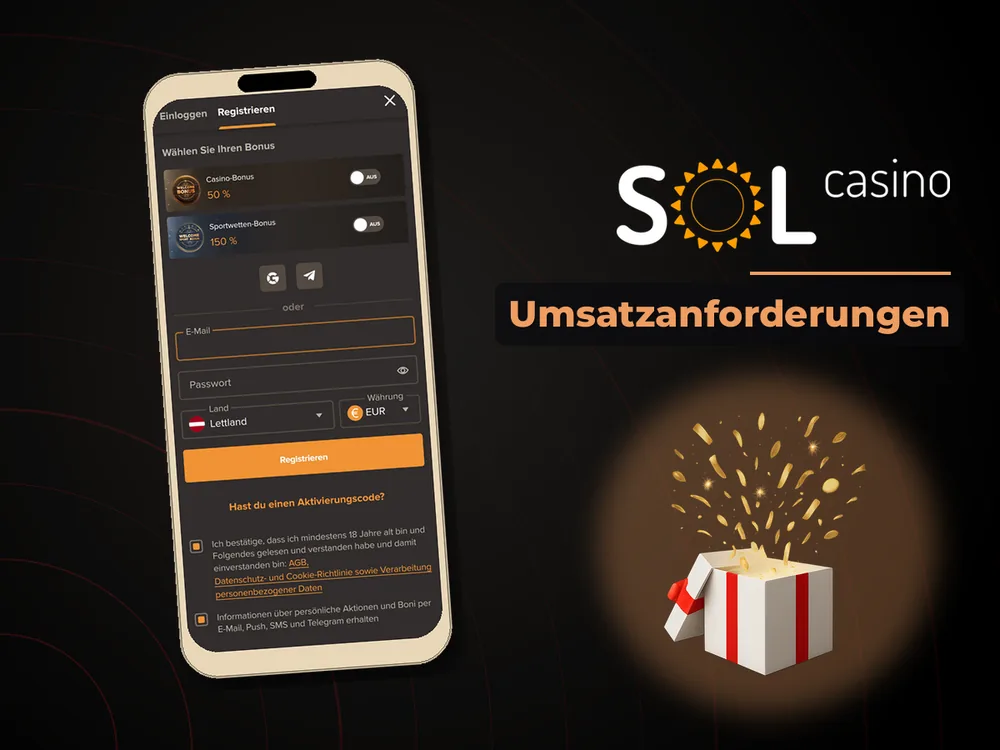 Sol Casino - Umsatzanforderungen