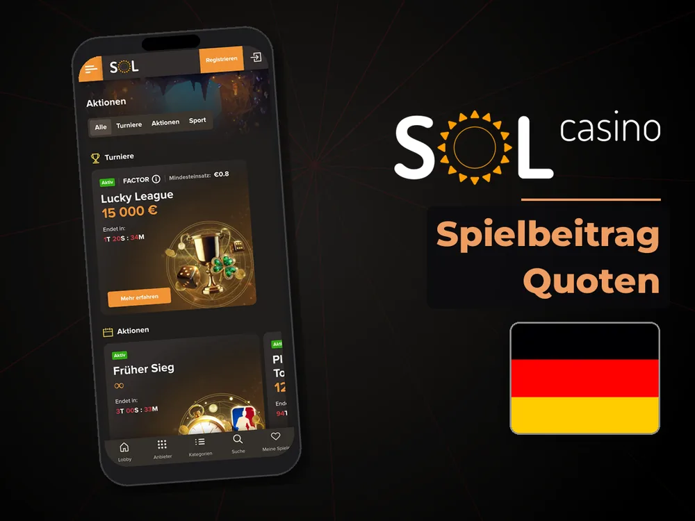 Sol Casino - Spielbeitrag Quoten