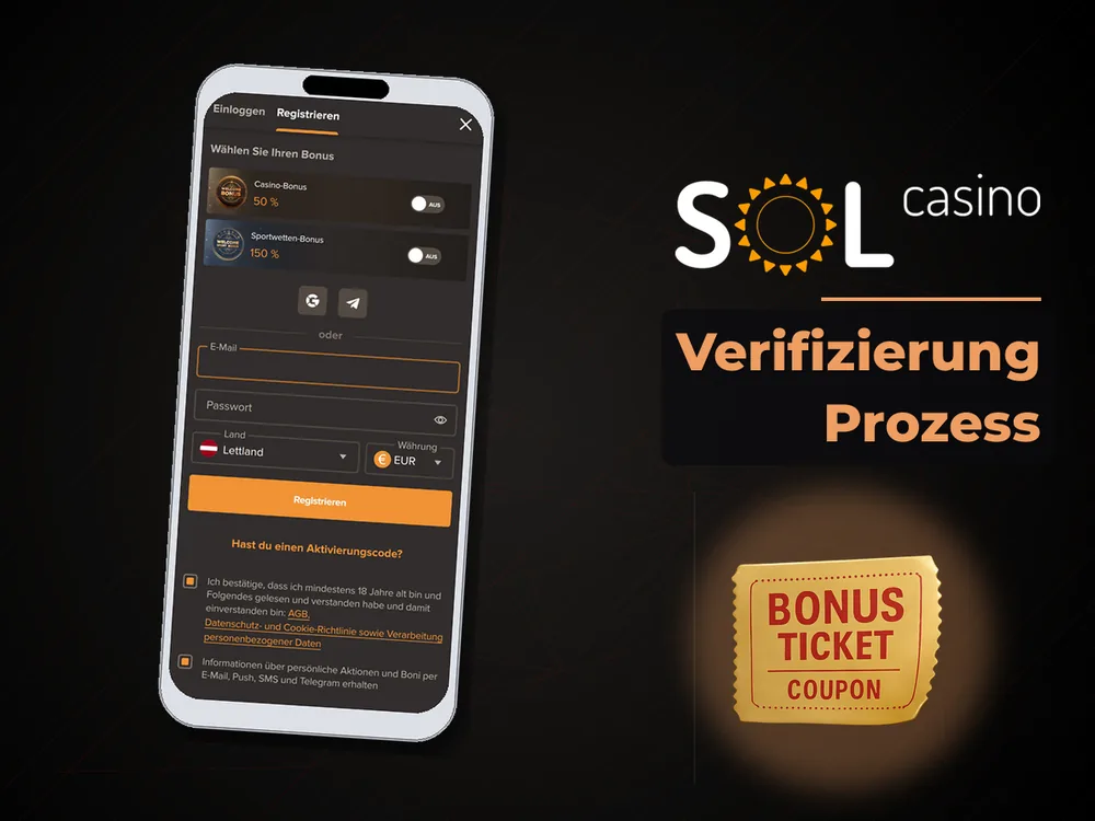 Sol Casino - Verifizierung Prozess