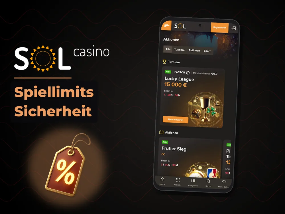 Sol Casino - Spiellimits Sicherheit