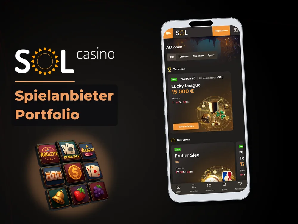 Sol Casino - Spielanbieter Portfolio