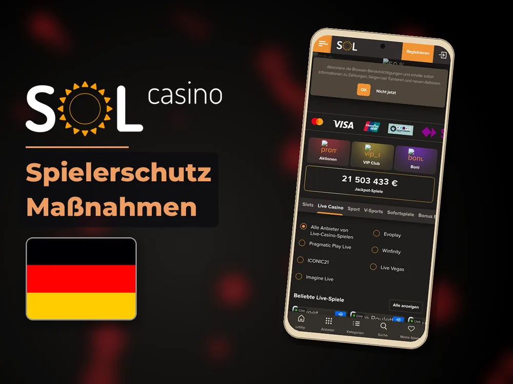 Sol Casino - Spielerschutz Maßnahmen